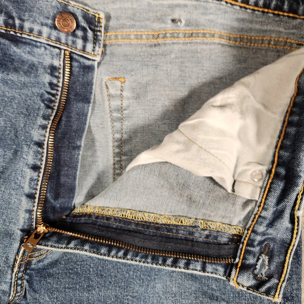 Levi's 505 Regular Fit Jeans Mens 38x30 Blue Excellent Straight Leg‎ Denim